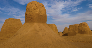 Pyramids of Libya in Sahara Desert